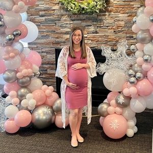 Maternity Short Sleeve Bodycon Ribbed Dress